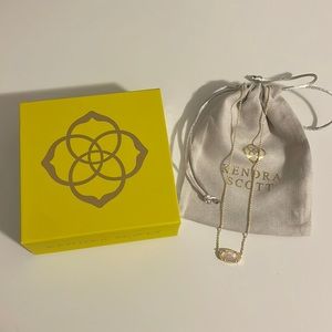 Kendra Scott Elisa Rose Quartz Gold Necklace